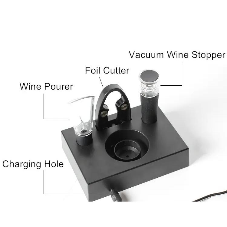 Bộ Mở Rượu Vang 4 Trong 1 Pin Sạc>>Hàng Cao Cấp>>Quà Tặng Tết Sang Trọng Mẫu Mới