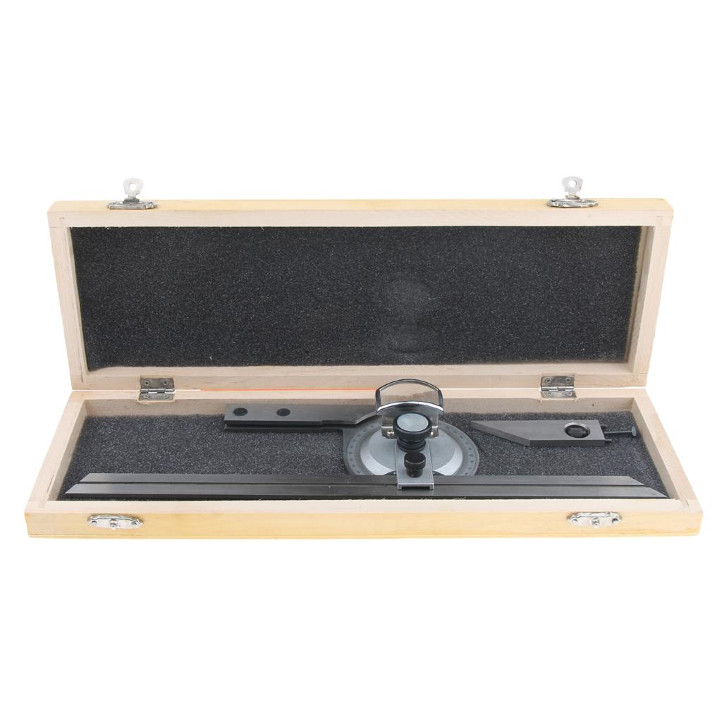 360 Thép Không Gỉ Vát Protractor Góc Tìm Thước Độ Chính Xác Đo