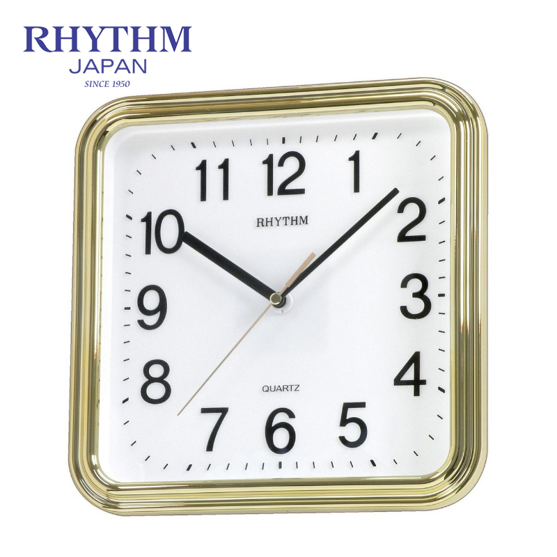 Đồng Hồ Treo Tường Rhythm CMG466NR18 - Vàng (25.0 x 25.0 x 4.5 cm)