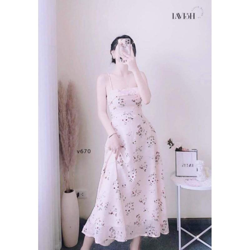 VÁY VOAN HAI LỚP HỒNG
