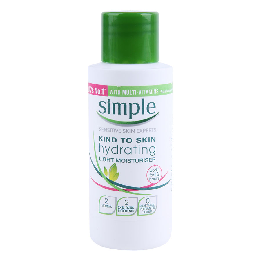 Túi Du Lịch Simple (Bộ 4 Sản Phẩm): Khăn Tẩy Trang Simple (7 Tờ) + Nước Hoa Hồng Simple (50ml) + Sữa Rửa Mặt Dạng Gel Simple (50ml) + Kem Dưỡng Ẩm Simple (50ml)