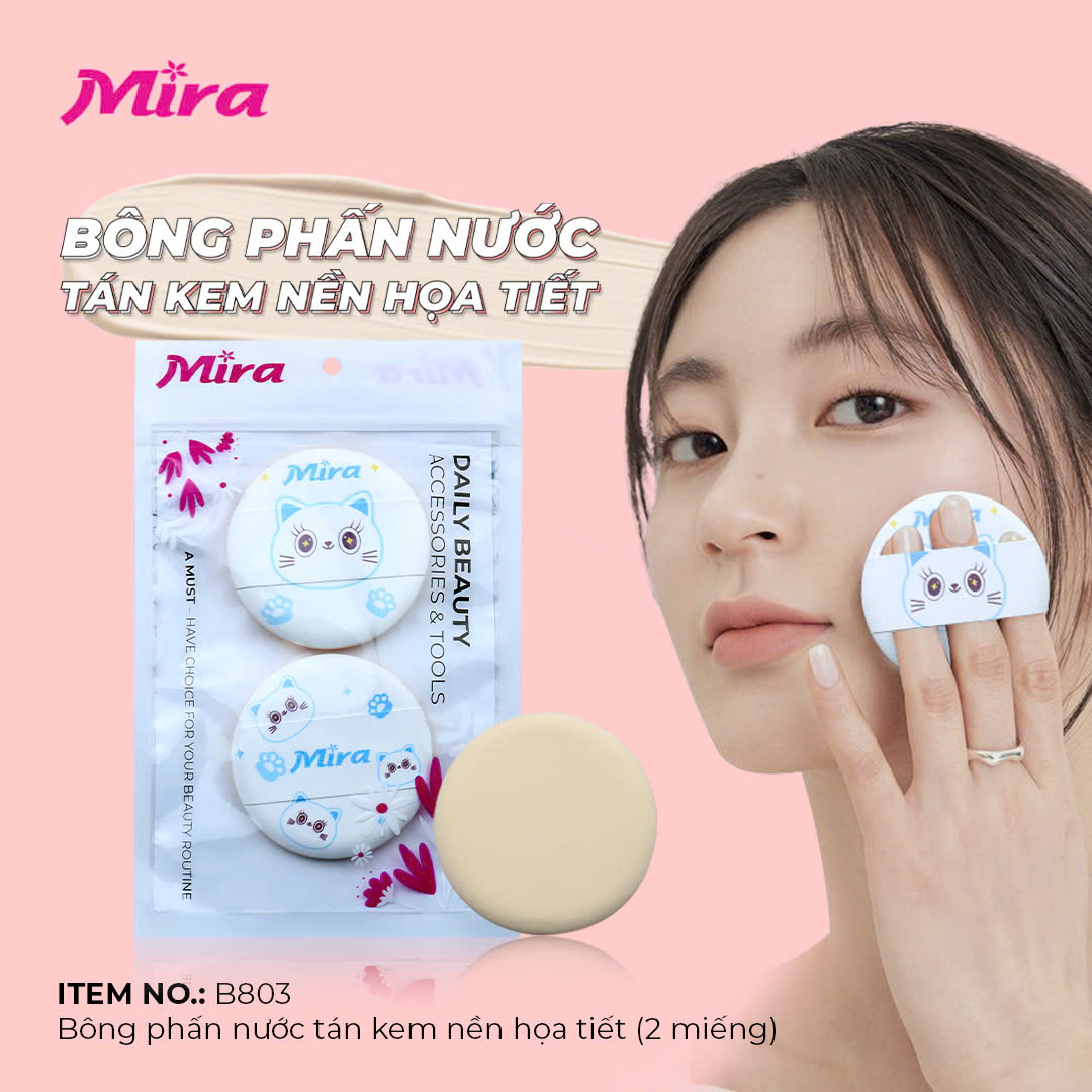 BÔNG PHẤN ƯỚT TÁN KEM NỀN HỌA TIẾT AIR CUSHION PUFFS ( 1 MIẾNG) B802