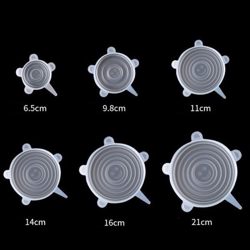 Bộ 6 nắp bọc silicon bảo quản thực phẩm tiện dụng