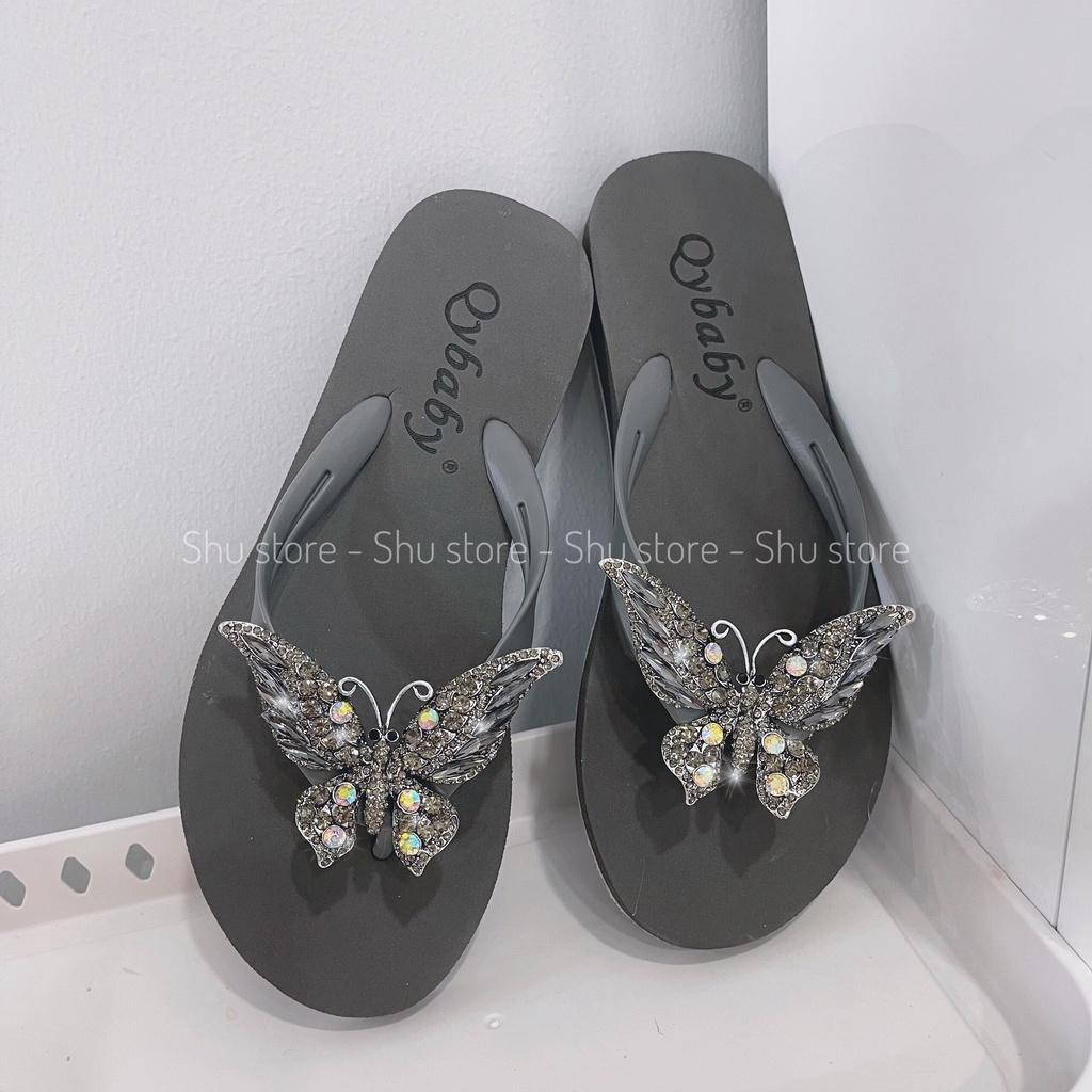 SHU STORE - DÉP KẸP ĐÍNH ĐÁ HÌNH BƯỚM - DÉP KẸP ĐÍNH ĐÁ NỮ QUẢNG CHÂU CAO CẤP