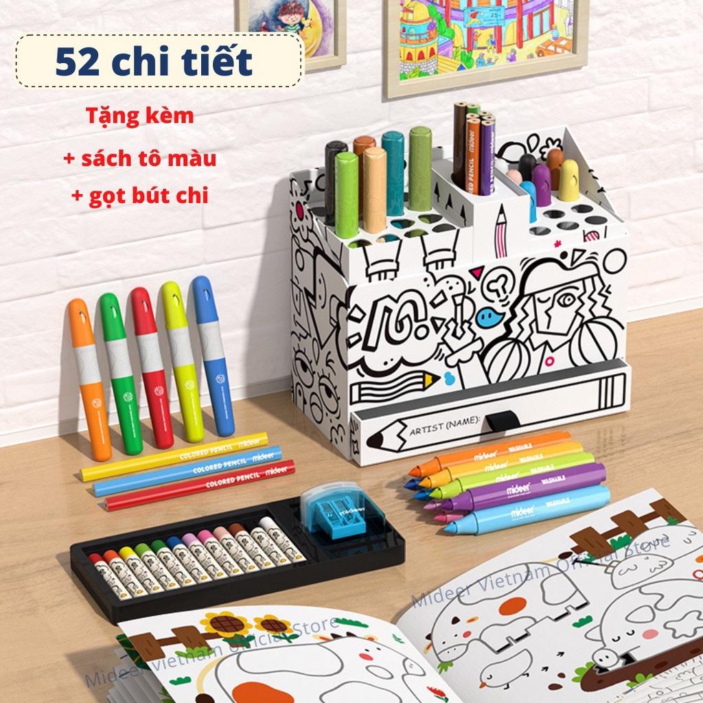 Bộ Bút màu hữu cơ Cho Bé Màu sáp Mideer Artist' Box, Đồ Chơi Thủ Công Sáng Tạo Cho Trẻ Em Từ 2,3,4,5,6,7,8,9 Tuổi