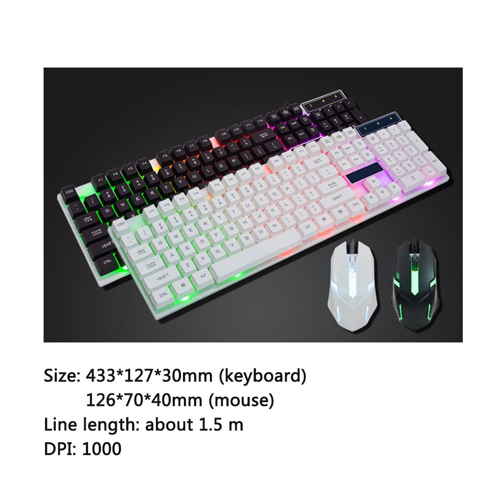 Gaming Keyboard Mouse Combo Set RGB LED Backlight