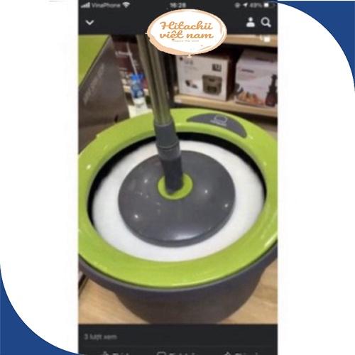 Chổi Lau Nhà Vắt Thông Minh 360 Lock Lock Inox, Bộ Lau Nhà Thông Minh Lock And Lock Mini Spin Mop Cao Cấp Siêu Thấm Hút
