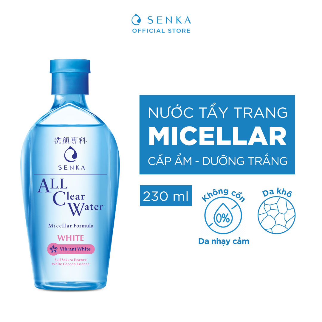 Nước tẩy trang SENKA A.L.L. CLEAR WATER Micellar Formula White 230ml