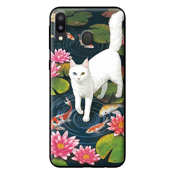 Ốp in cho Samsung Galaxy A30 Mèo Trắng - Hàng chính hãng