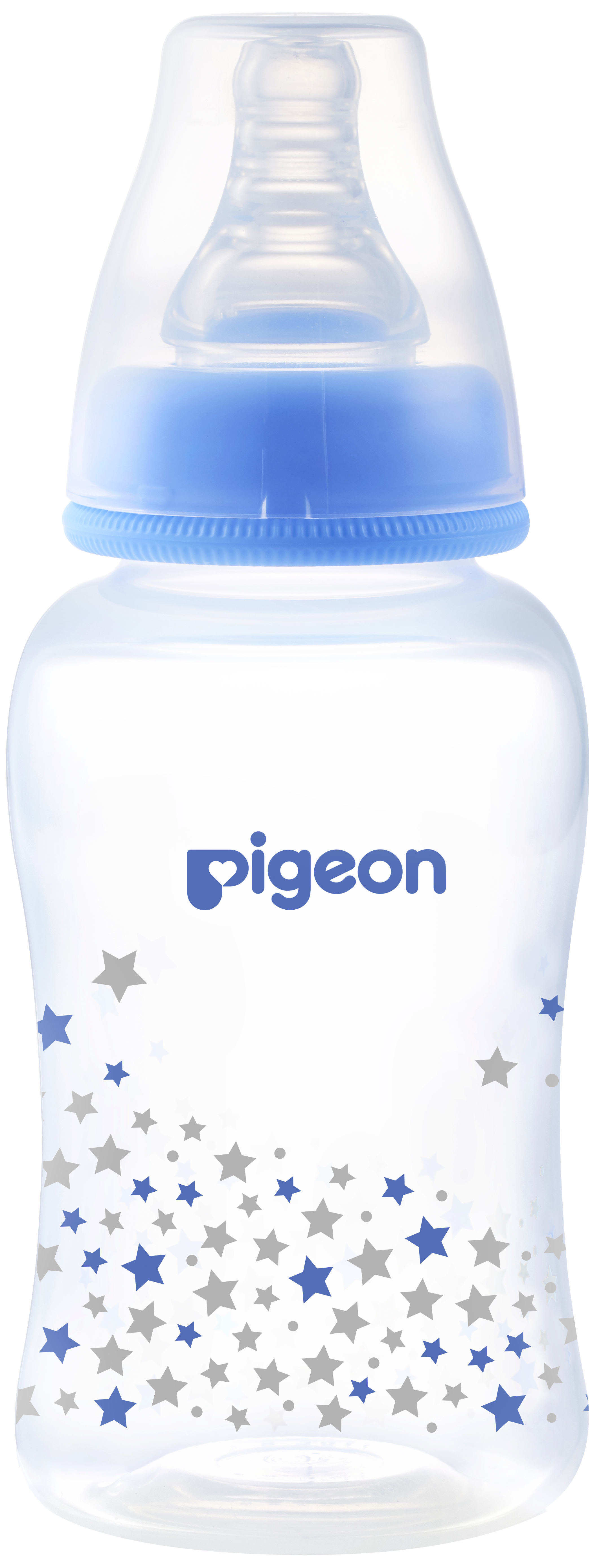 Bình sữa cổ hẹp PP Streamline hình ngôi sao hồng/xanh Pigeon 150ml (S)
