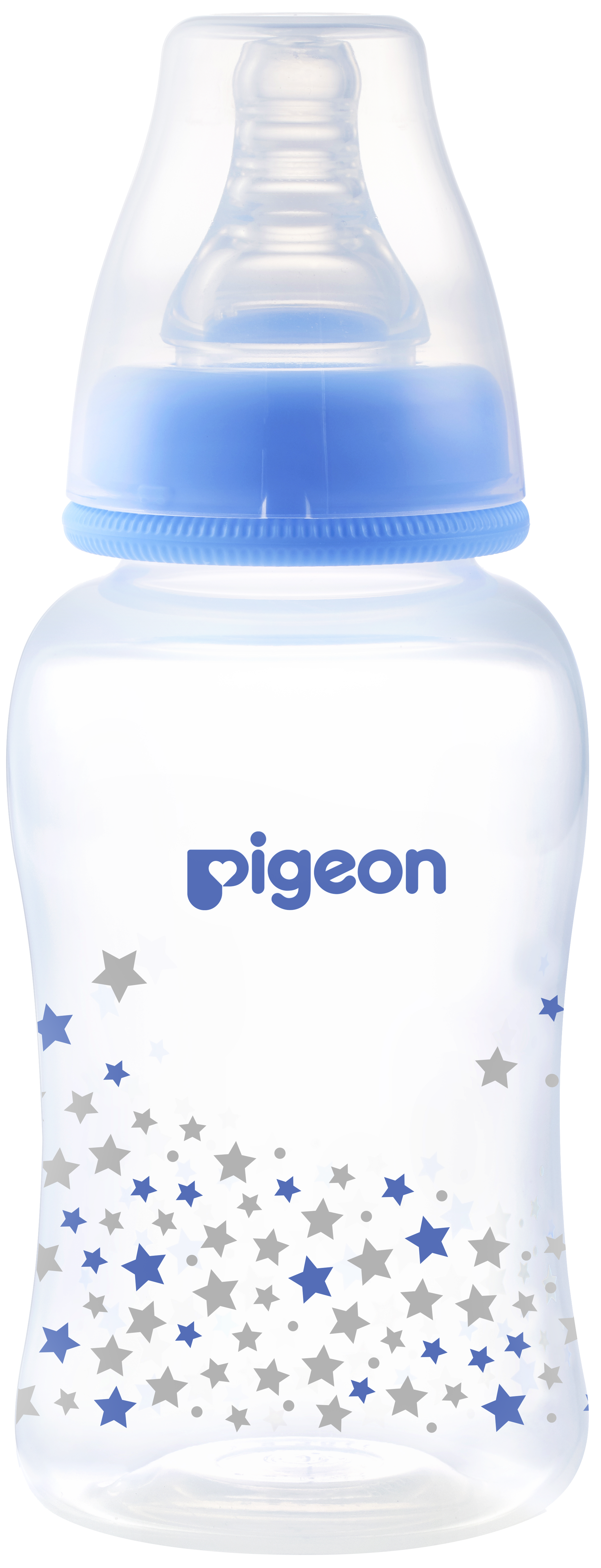Bình sữa cổ hẹp PP Streamline hình ngôi sao hồng/xanh Pigeon 150ml