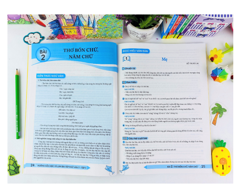 Sách - Combo 2 cuốn Hướng Dẫn Học Và Làm Bài Tập Ngữ Văn 7 - biên soạn theo chương trình mới