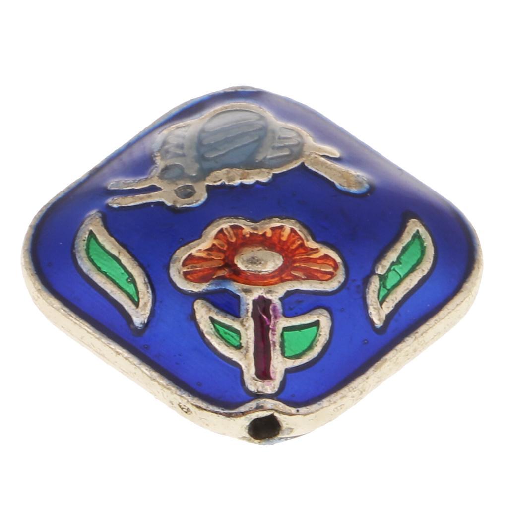 Alloy Square Beads Pendant For Necklace Bracelet Jewelry Making Decoration