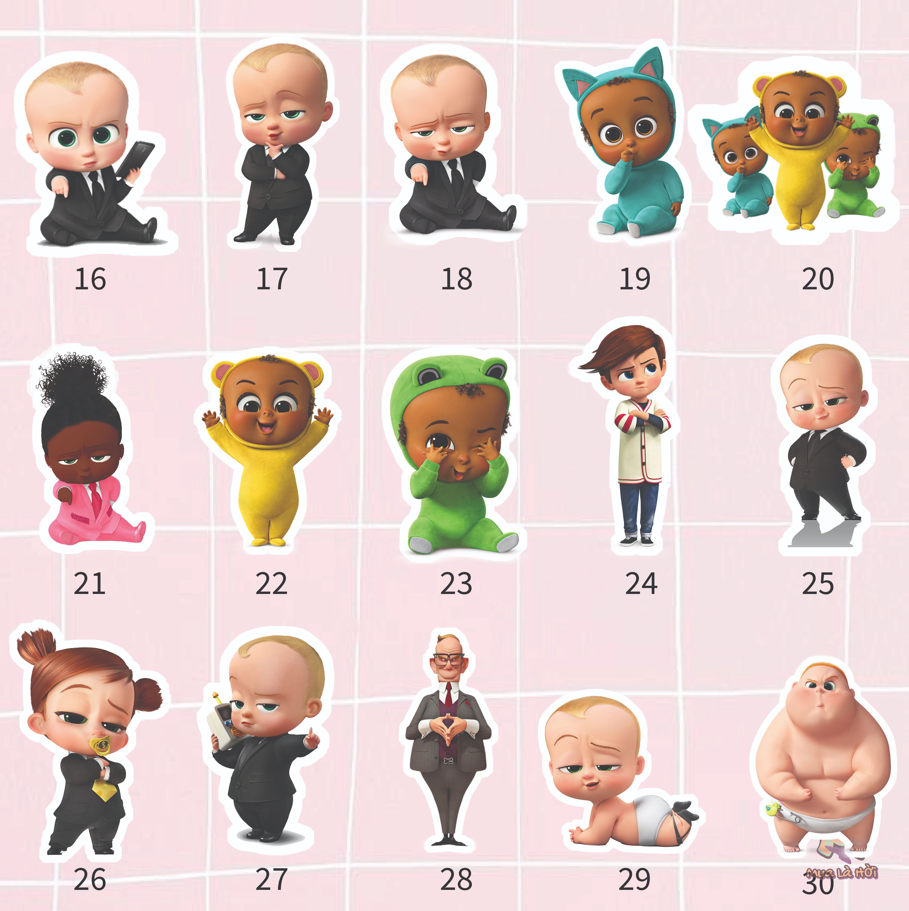 Miếng dán Stickers chủ đề The boss baby