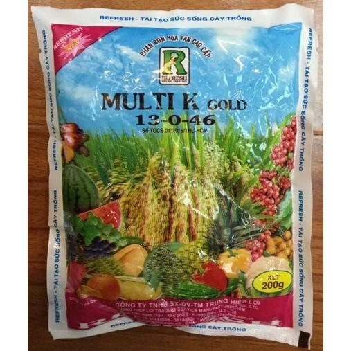 Phân bón THL K GOLD - Kali trắng - Gói 200g _KÍCH THÍCH CHO CÂY TRỒNG RA HOA TẬP TRUNG