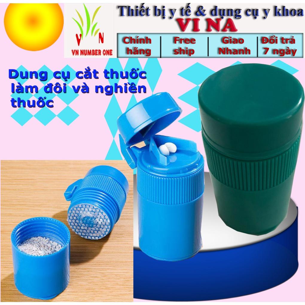 Dụng cụ nghiền thuốc và cắt thuốc 2 trong 1 TS 5203 , Hộp nghiền thuốc thành bột và cắt thuốc làm đôi -Đài Loan