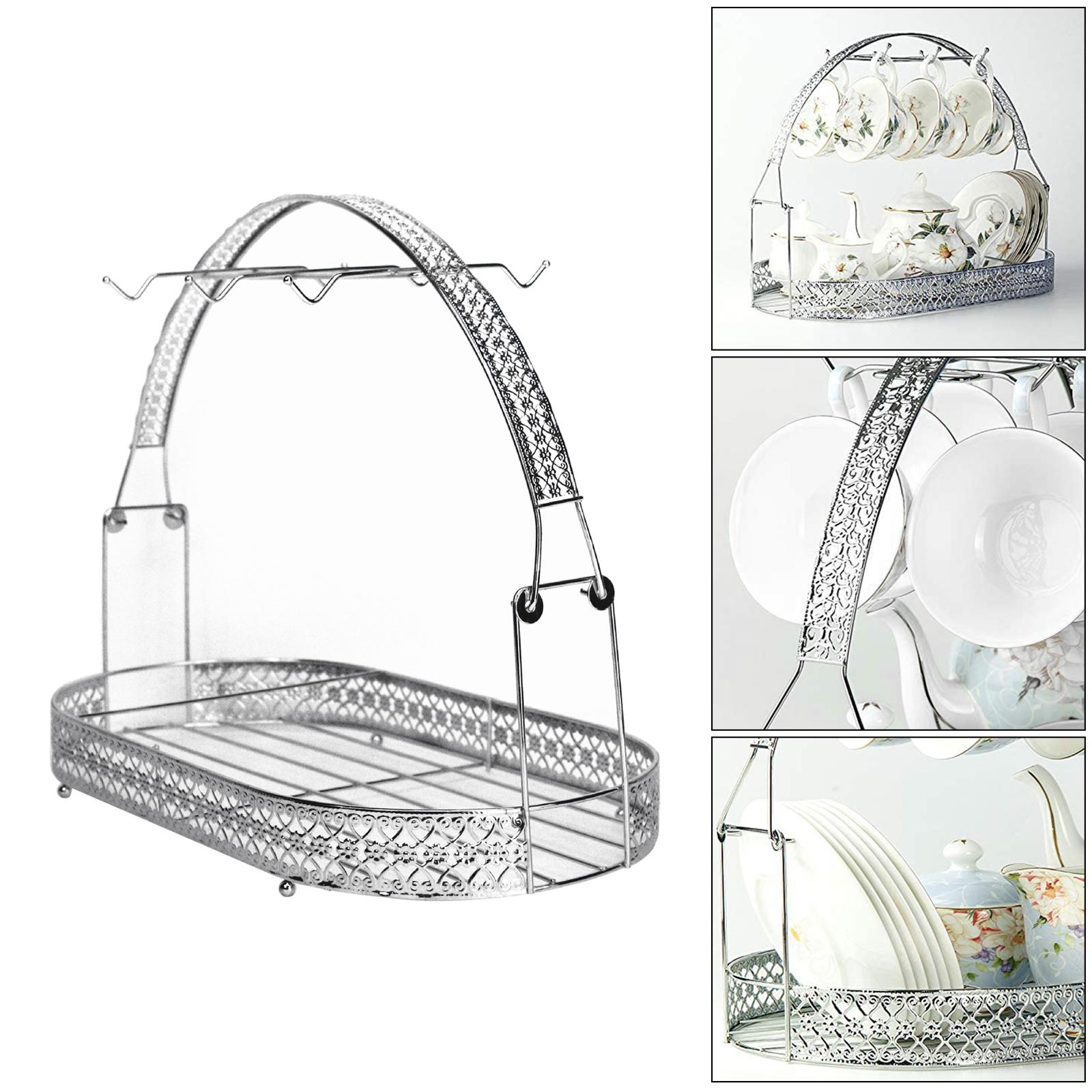 Iron Mug Holder Coffee Rack Coffee Cup Holder Dishes Organizer