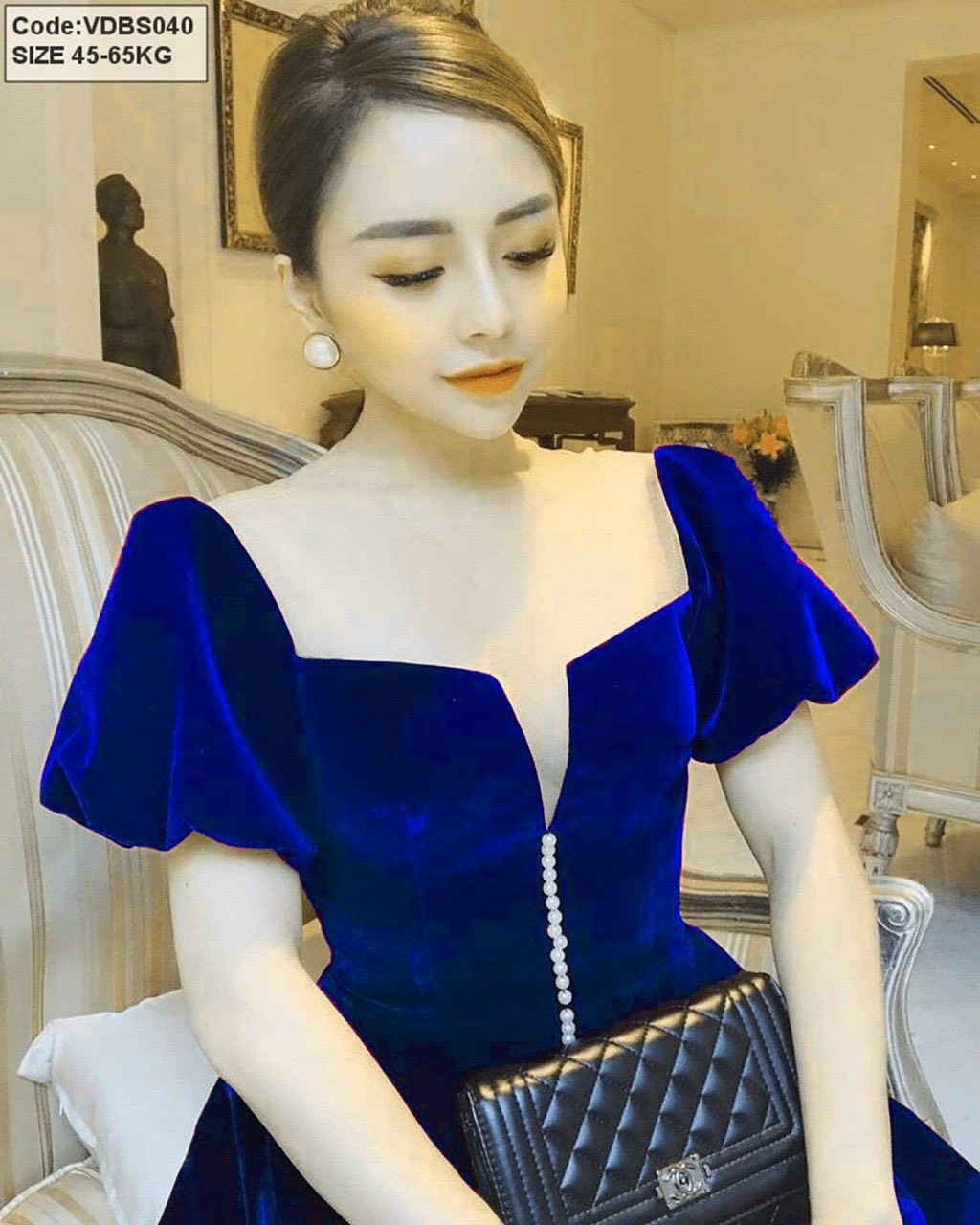 ĐẦM NHUNG PHỐI LƯỚI CAO CẤP ĐÍNH CƯỜM  3 MÀU Y HÌNH