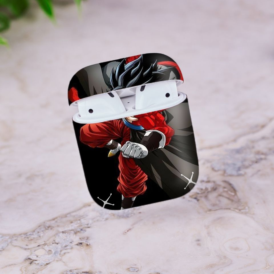 Miếng dán skin chống bẩn cho tai nghe AirPods in hình Songoku Dragon Ball - 7vnr002 (bản không dây 1 và 2)