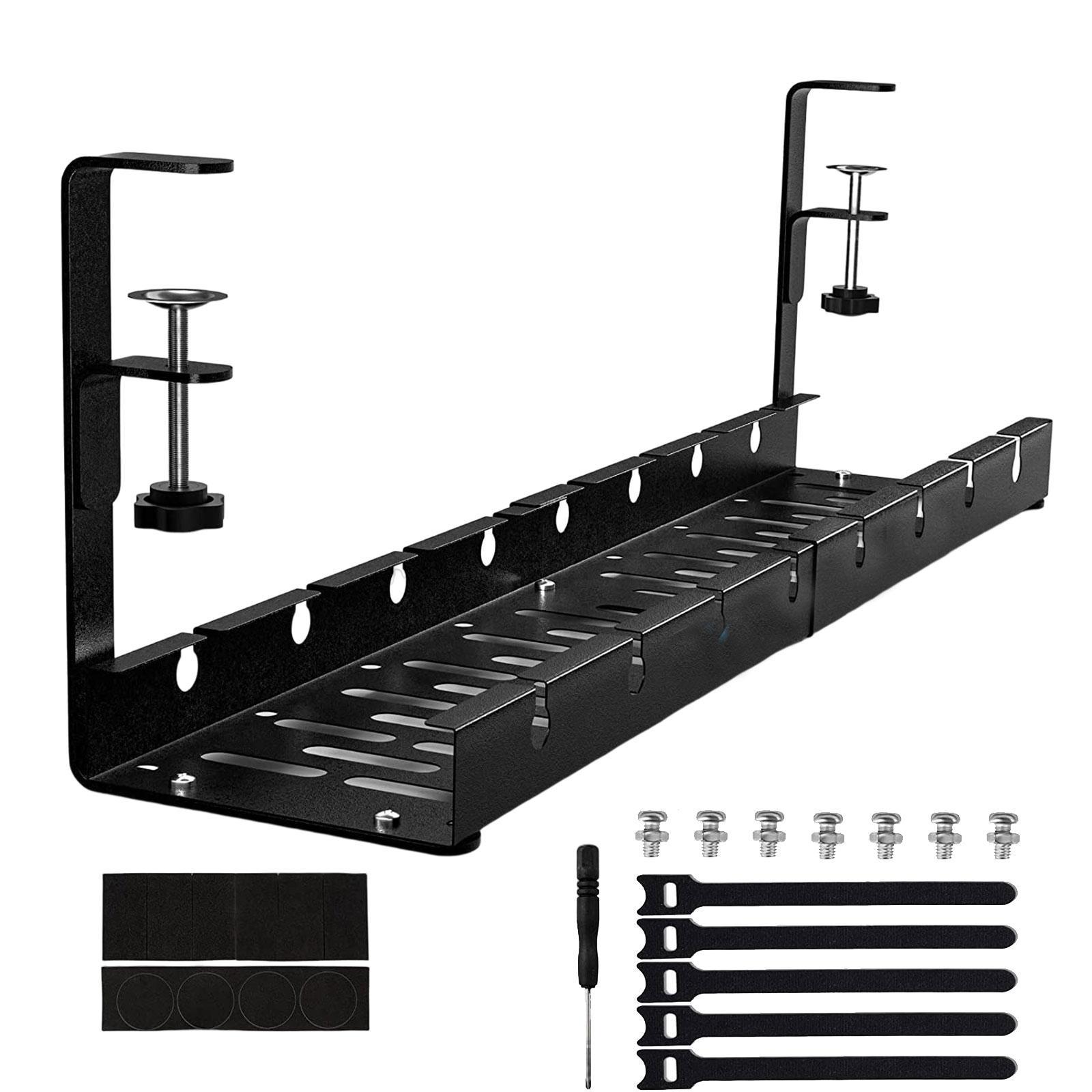 Under Desk Cable Organizer Sturdy Desk Cable Tray for Bedrooms Restaurants
