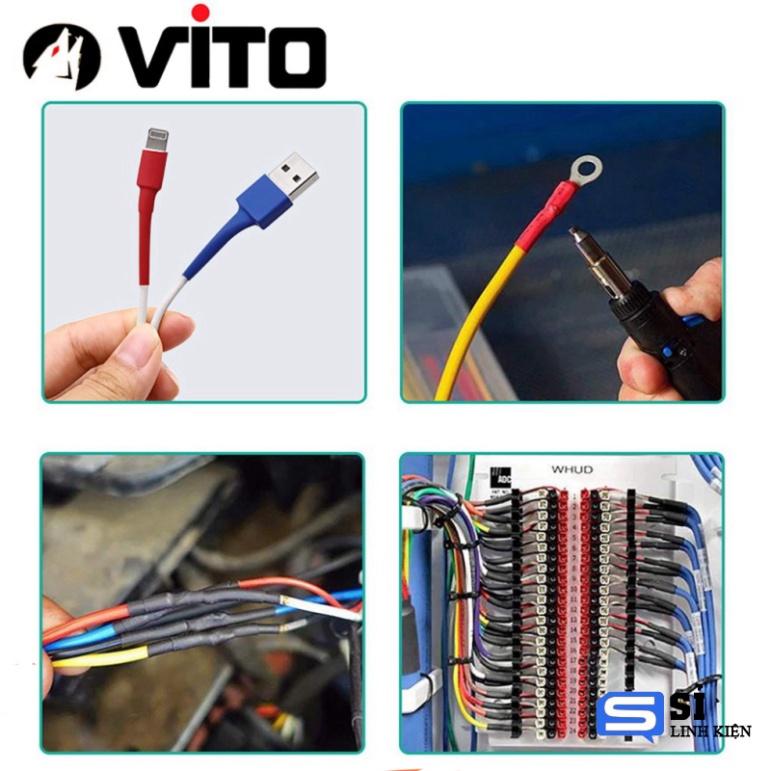 Bộ 328/530 Ống Gen Co Nhiệt VITO Cách Điện Nối Dây Các Kích Cỡ, Màu Sắc