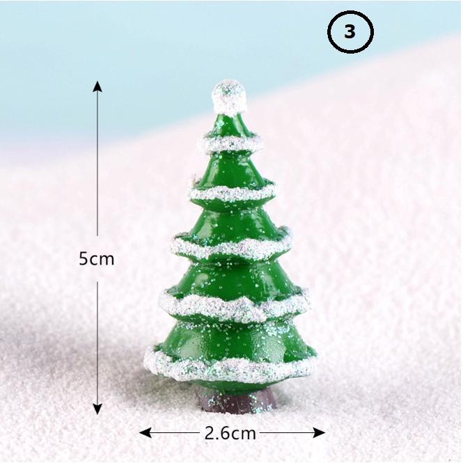 KHO-HN * Mô hình cây thông Noel mini bằng nhựa trang trí tiểu cảnh, bonsai, móc chìa khóa, DIY