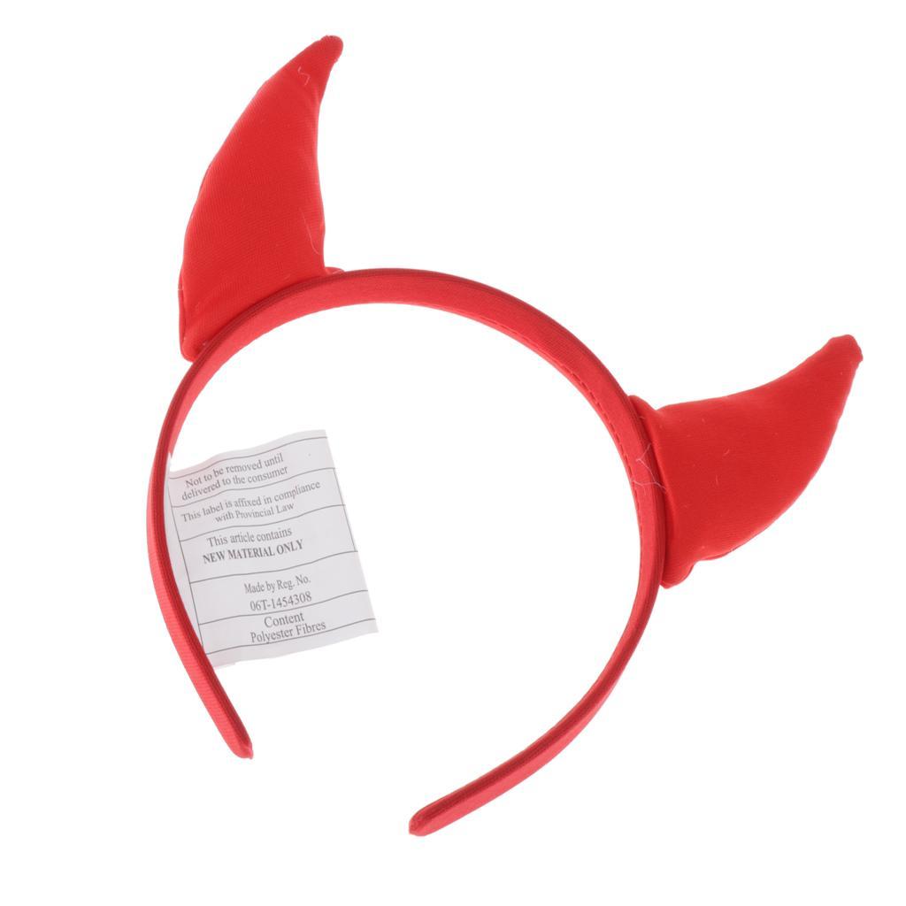 Red Devil's Horn Headdress for Cosplay Accessories Halloween Party Favors