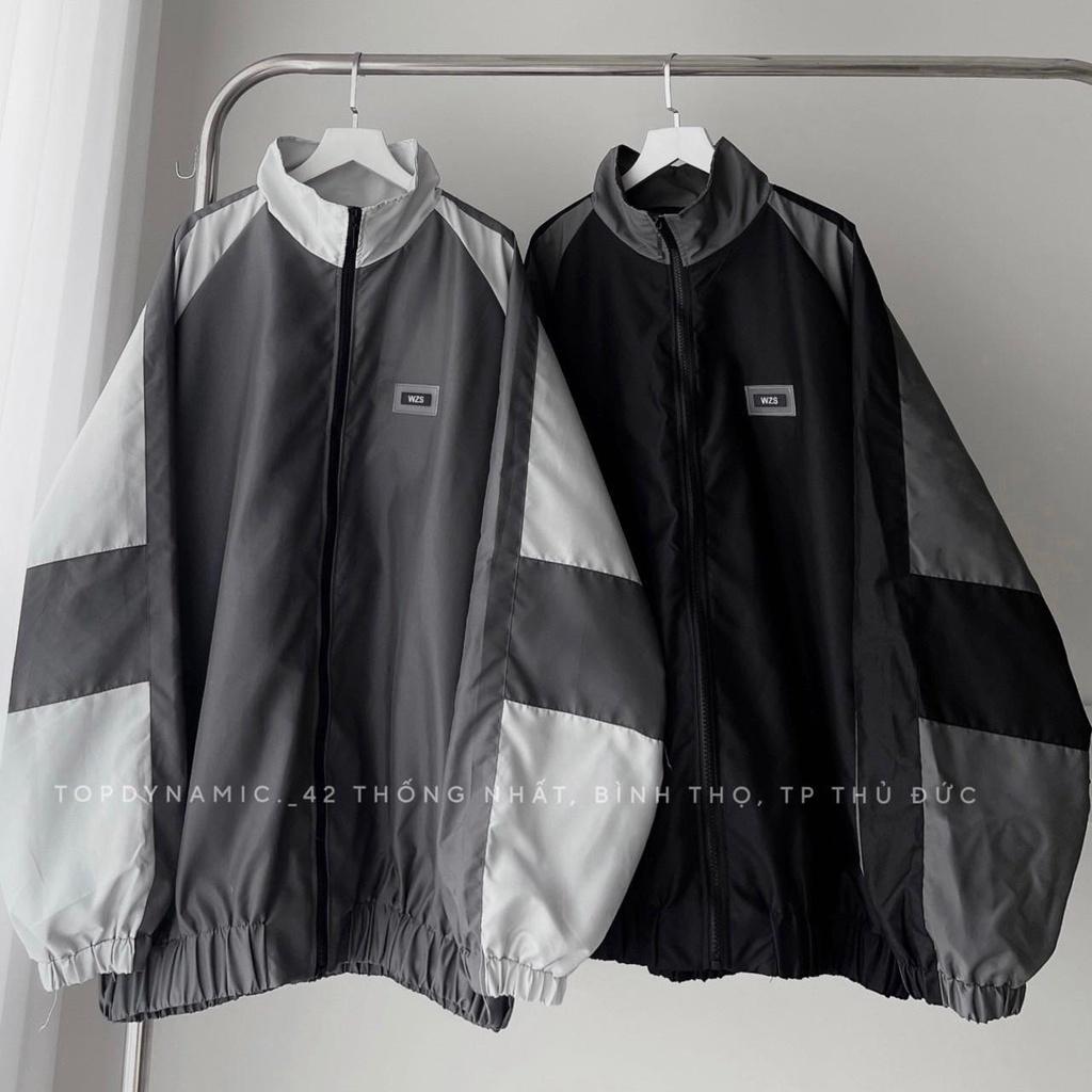 Áo khoác dù phối &quot; WZS &quot; / form rộng unisex (Ảnh shop tự chụp)