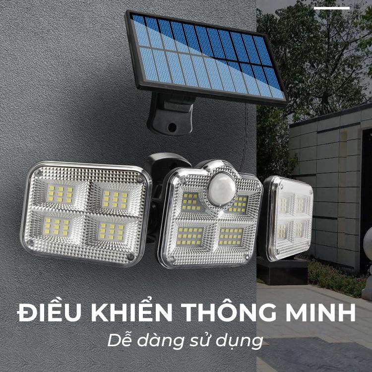 Đèn năng lượng mặt trời cảm ứng, loại đèn led cảm biến hồng ngoại kèm thiết bị điều khiển từ xa với nhiều chế độ sáng