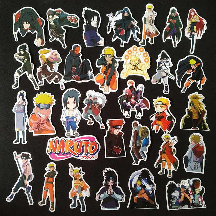 Bộ Sticker dán cao cấp chủ đề NARUTO - Dùng dán Xe, dán mũ bảo hiểm, dán Laptop