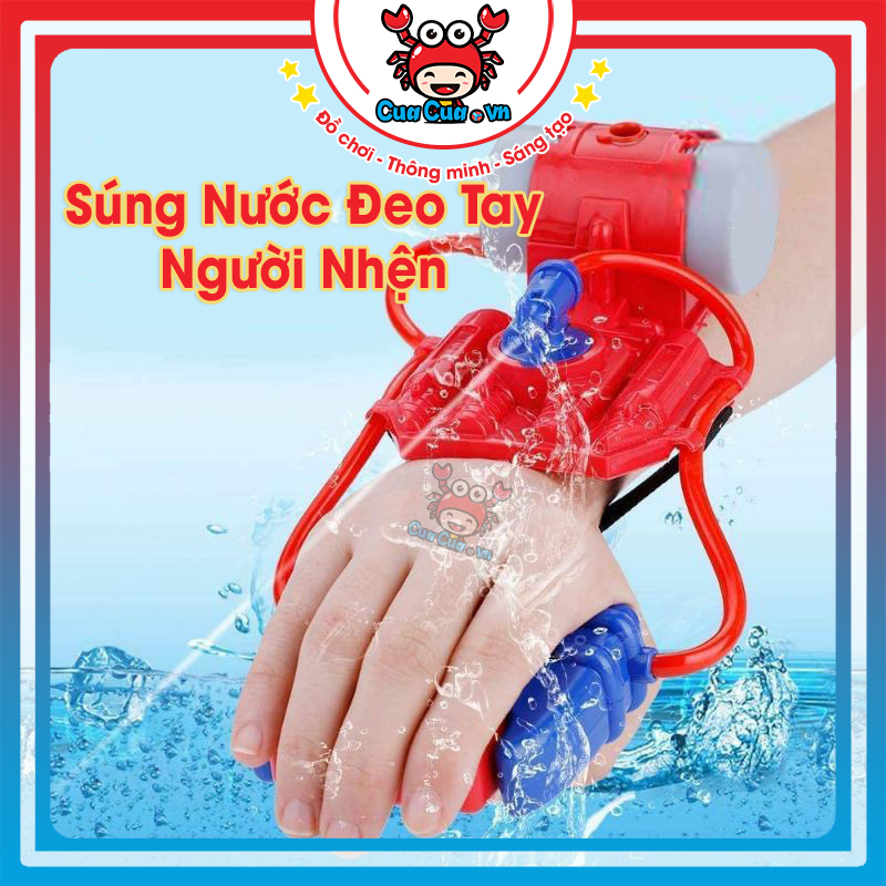 Súng Nước Người Nhện Đồ Chơi Trẻ Em - Súng Phun Nước Đeo Tay Phun Nước Tơ Nhện Cho Bé Nhập Vai Spiderman