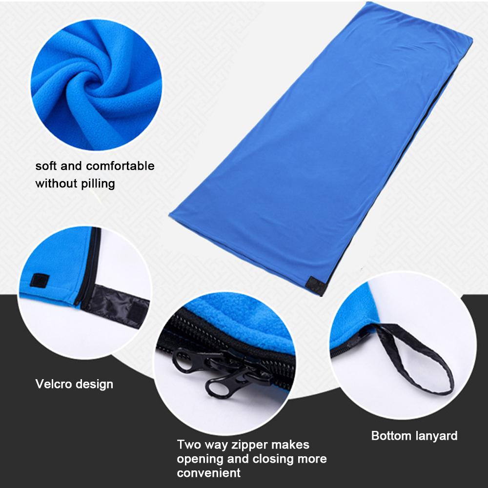 Outdoor Sleeping Bags Portable Emergency Sleeping Bag Light-weight Fleece Sleeping Bag for Camping Travel Hiking