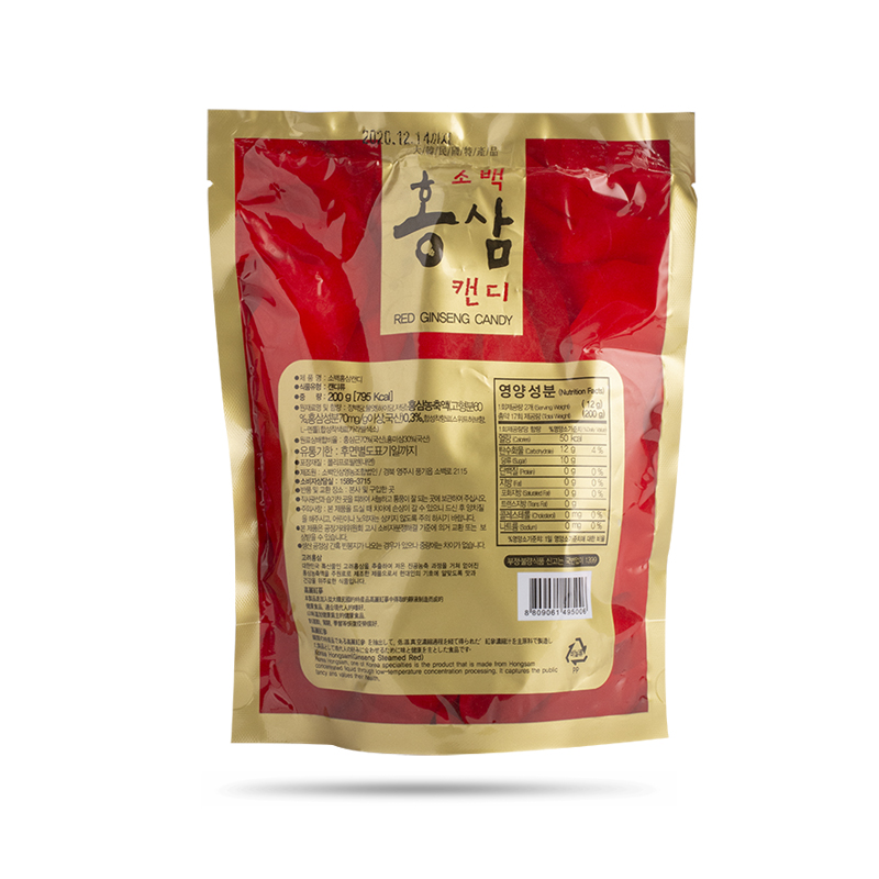 Kẹo Hồng Sâm Sobaek Korea Red Ginseng Thùng 45 Gói 200g