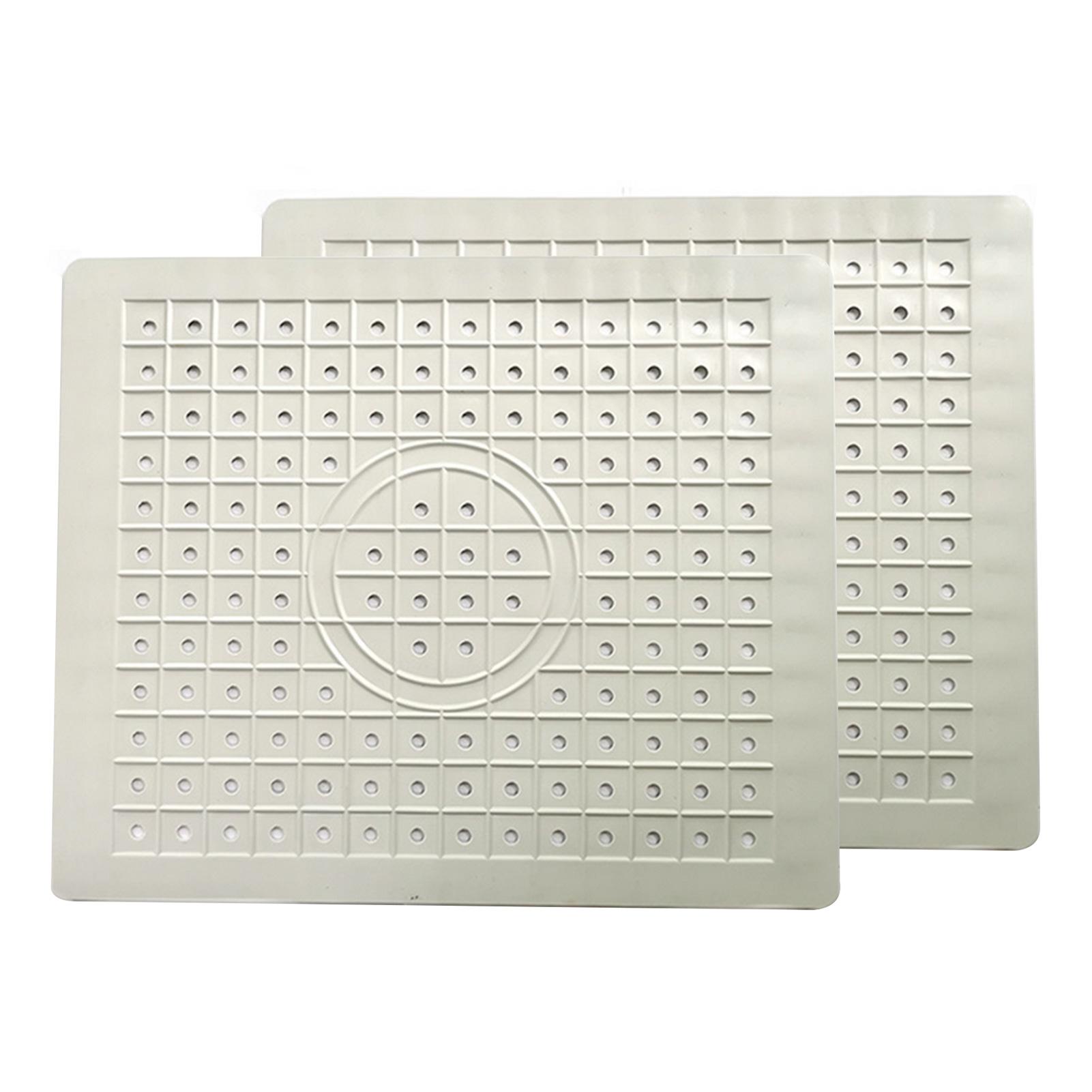 2 cái Thảm nhà bếp có lỗ thoát nước bằng cao su không trơn trượt