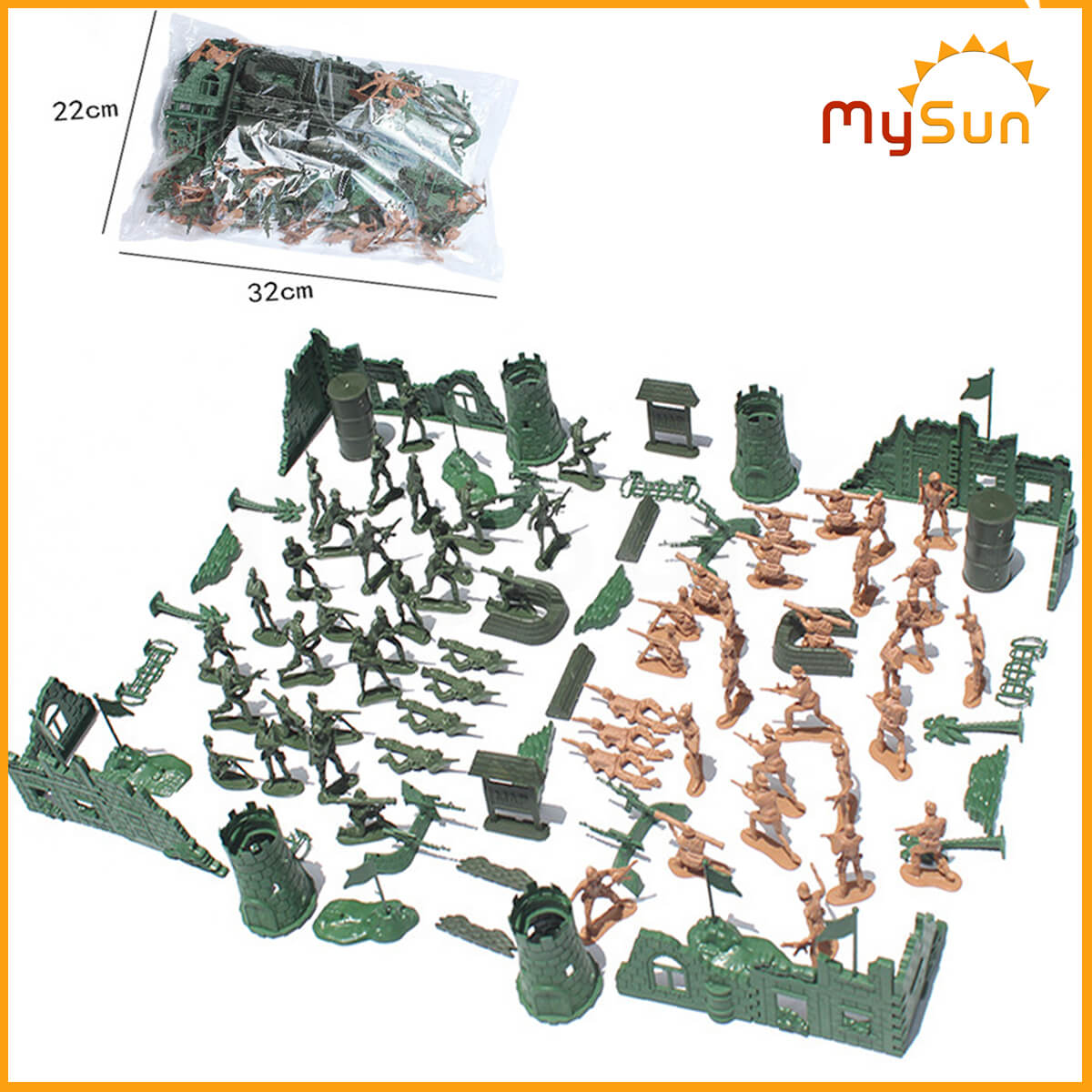 Bộ Đồ Chơi Lính Nhựa, Mô Hình Xe Bọc Thép Quân Đội Trẻ Em, Máy Bay Quân Sự, Tàu Chiến Giá Rẻ Cho Bé - Trung Đội A