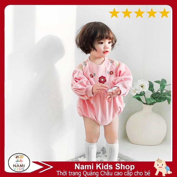 Body chip thêu hoa tay bồng dễ thương cho bé gái