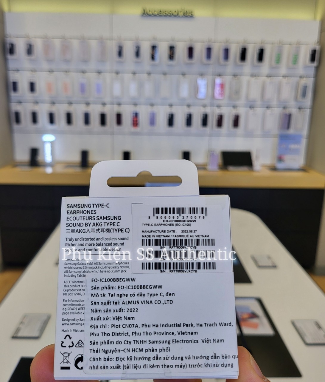 Tai nghe Samsung AKG giắc cắm Type C cho máy Fold / Flip / Note 10, Note 20, S20, S21 - Hàng chính hãng