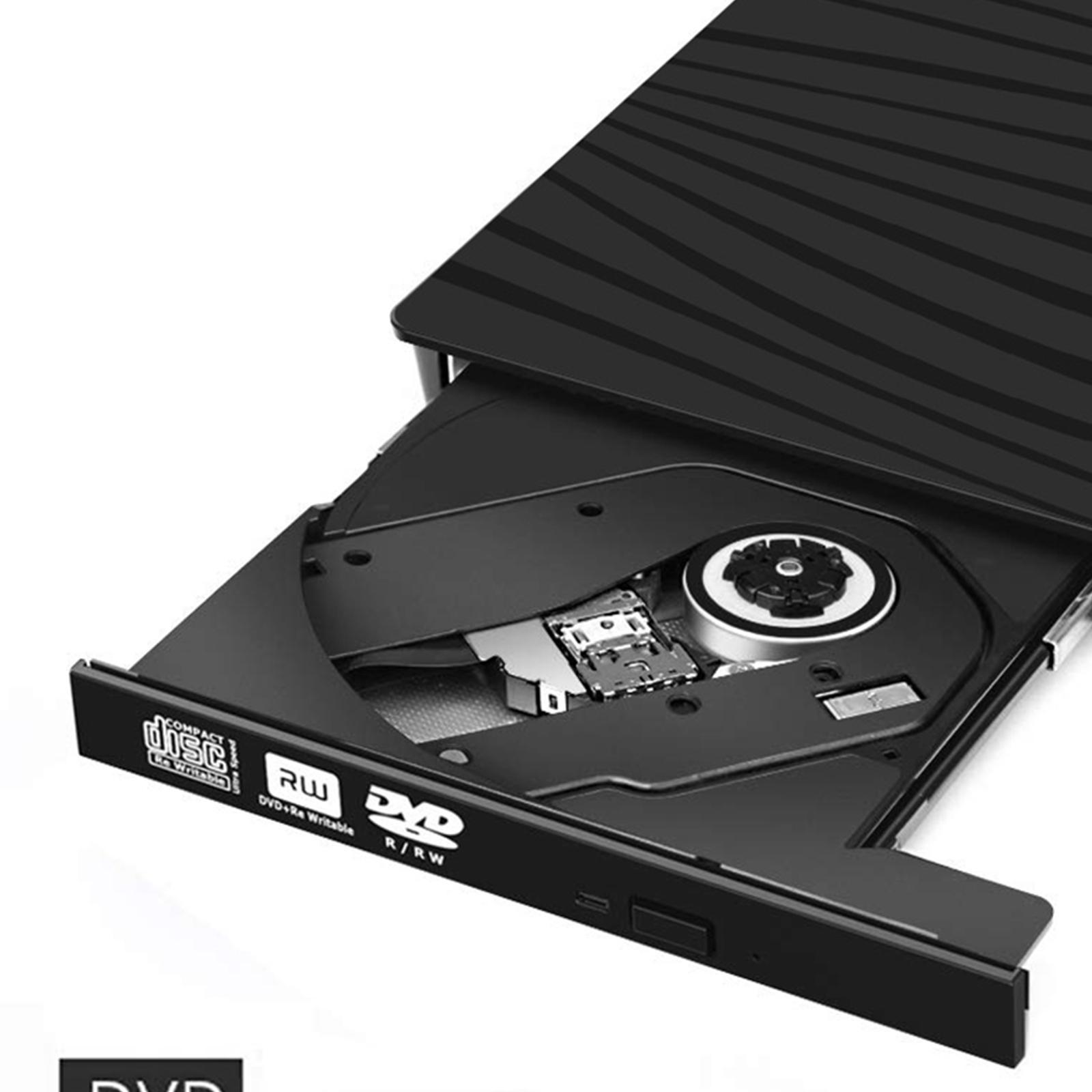 External CD DVD Drive Portable High Speed Data Transfer for Windows for PC