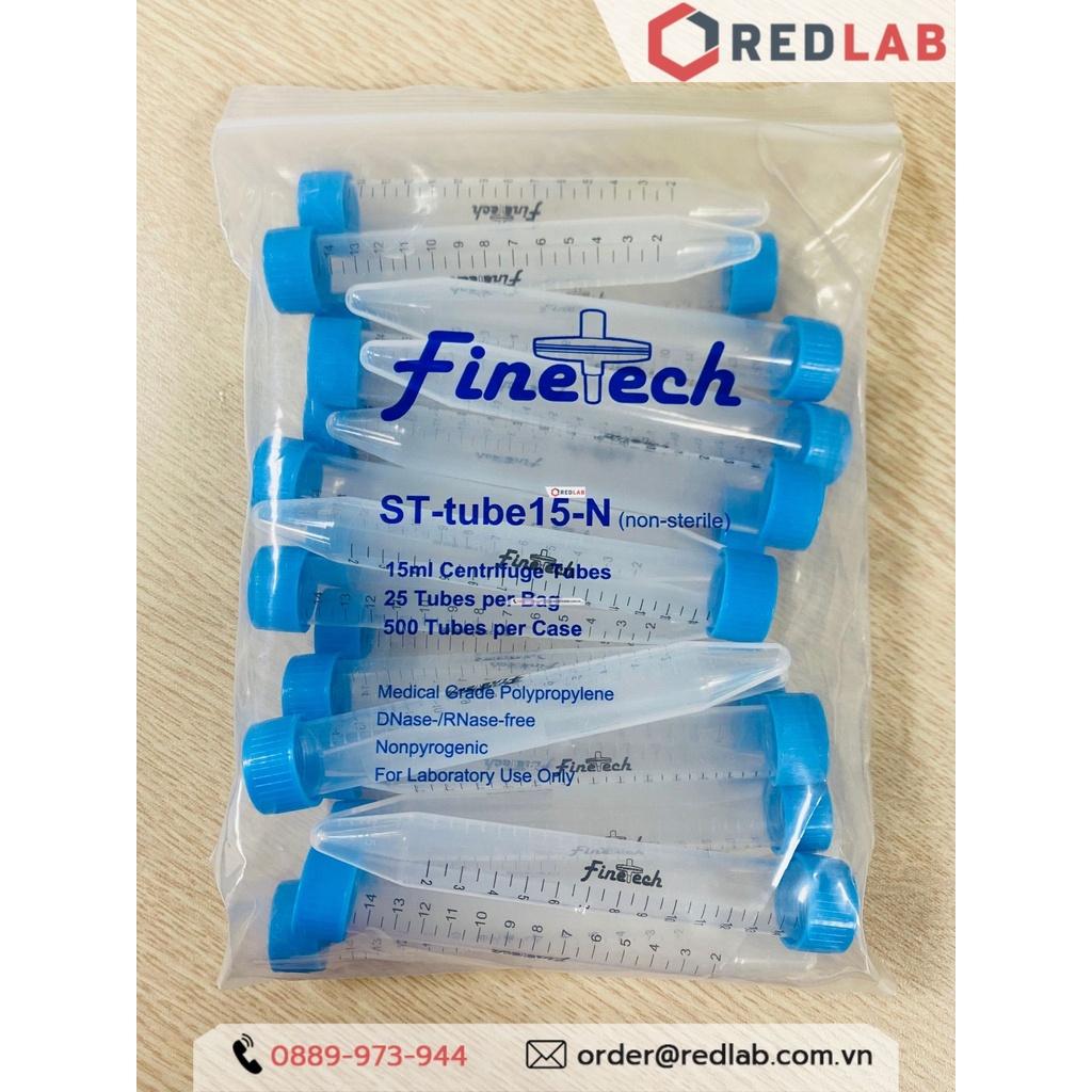 Ống ly tâm nhựa (ống falcon) 15ml Finetech | Không tiệt trùng và Tiệt trùng