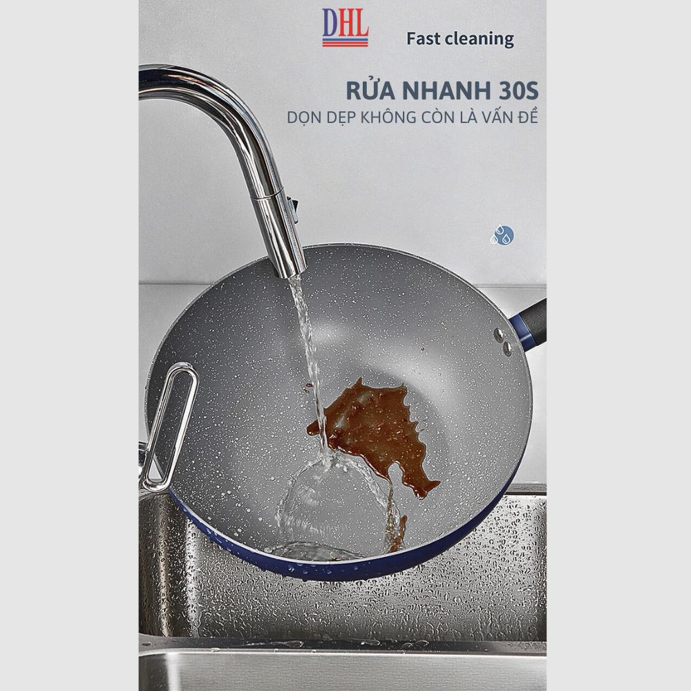 Bộ nồi chảo chông dính 4 món vân đá cao cấp hàn quốc Cooker King siêu bền- Hàng chính hãng