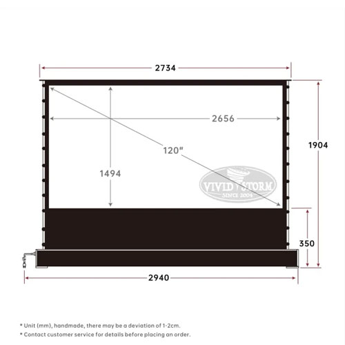 Màn chiếu điện để sàn VIVIDSTORM S White Cinema VSDSTW120H 120 inch 16:9 hàng chính hãng - ZAMACO AUDIO