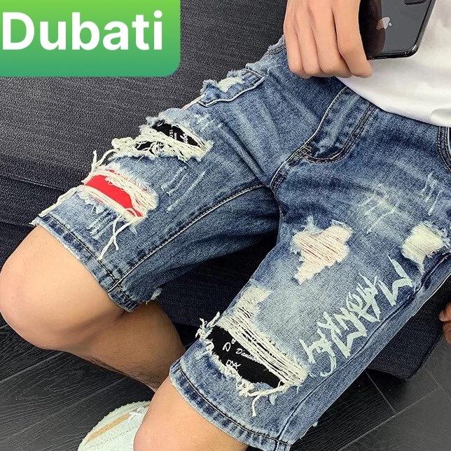 QUẦN SHORT LƯNG JEAN NAM LÓT VẢI ĐỎ ĐEN CHẤT BÒ XANH SIÊU HOT - DUBATI FASHION
