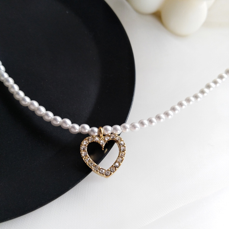 Vòng cổ choker hợp kim đính hạt xinh xắn