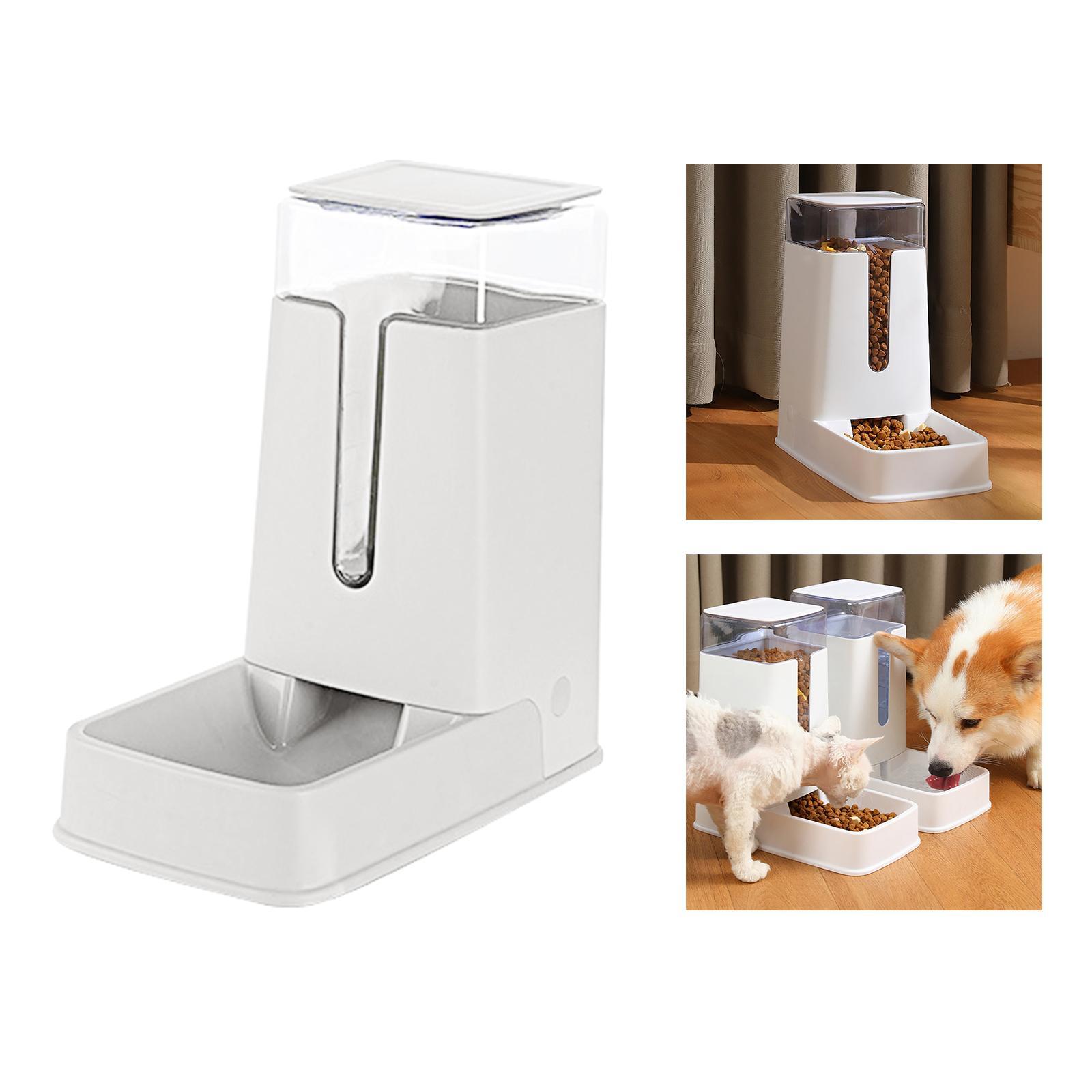 Pet Automatic Feeder Cat Dispenser Container for Cat Food Feeder White