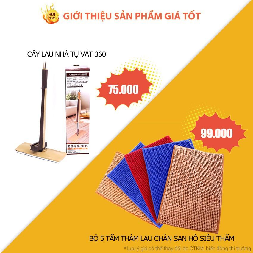 Cây lau nhà 360 độ hàng Việt Nam tặng kèm 3 bông lau .
