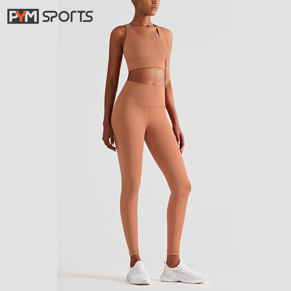 Quần legging trơn tập Yoga - Gym PYMSPORT - PYML042 nâng mông, lưng cạp cao