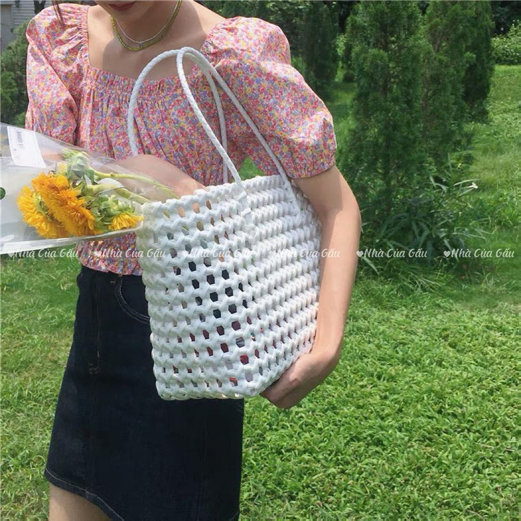 Túi trắng sợi nhựa cao cấp, dày dặn chụp ảnh bao xịn bao đẹp