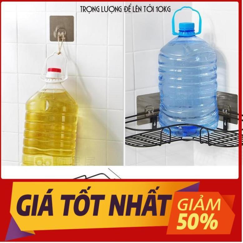 Kệ góc nhà tắm để phòng bếp gắn tường đựng đồ đa năng thông minh dán không cần khoan - tam giác sắt