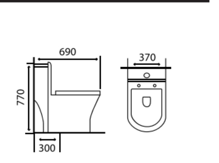 BỒN CẦU 1 KHỐI, NHẬP KHẨU CAO CẤP CHÍNH HÃNG RHENWARE CB-65812