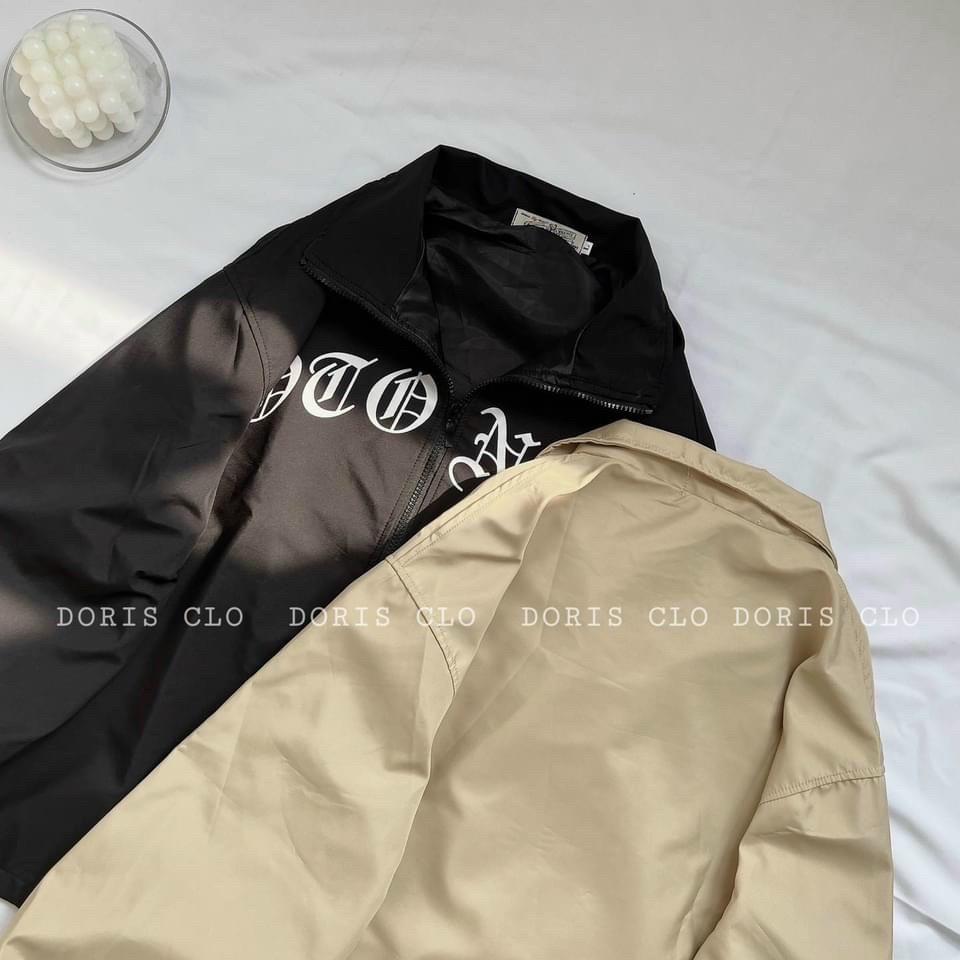 Áo Khoác Dù Ulzzang Unisex Vải Dù Mero 2 Lớp Phối Zip Kéo Cổ bẻ Phong Cách Cá tính Hot Trend Mới